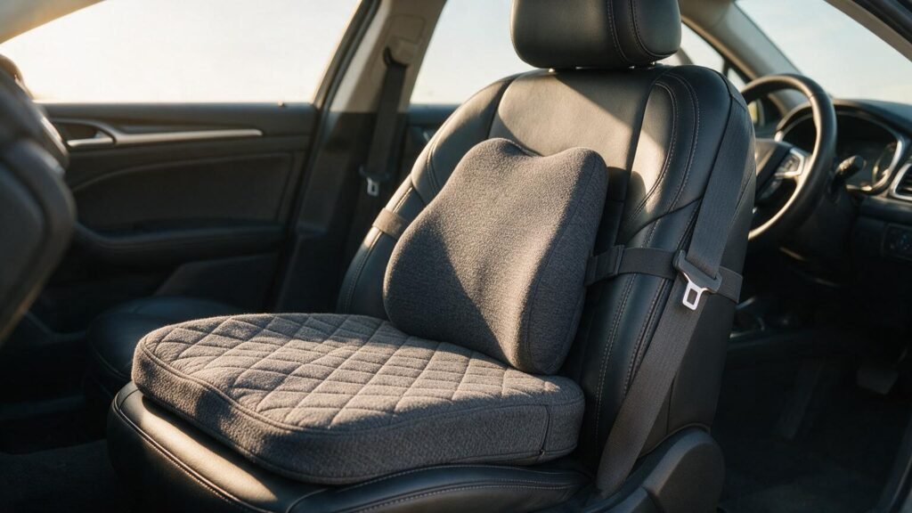 Memory foam car seat cushion with lumbar support - IDEEAuto manufacturer